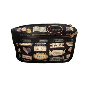 LeSportsac Love Print Nylon Cosmetic Bag Travel Pouch Makeup Organizer